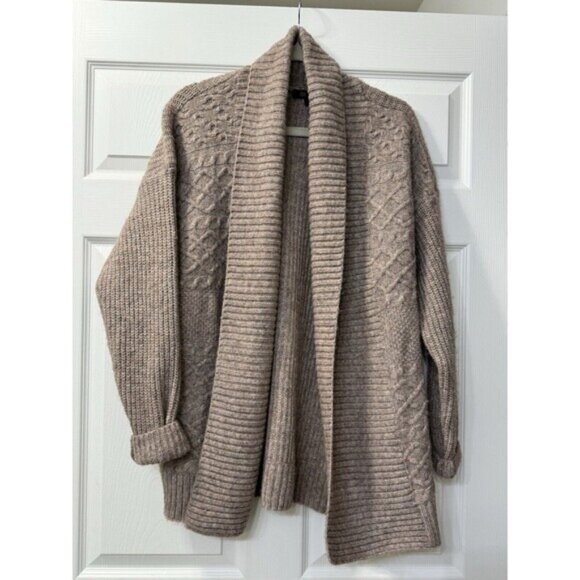 NWT Frye Long Open Front Wool Blend Cardigan In Terrain Heather Women’s Sz S - Picture 3 of 14